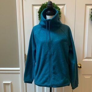 Avia NWT fleece jacket. Color is teal with flecks of white.